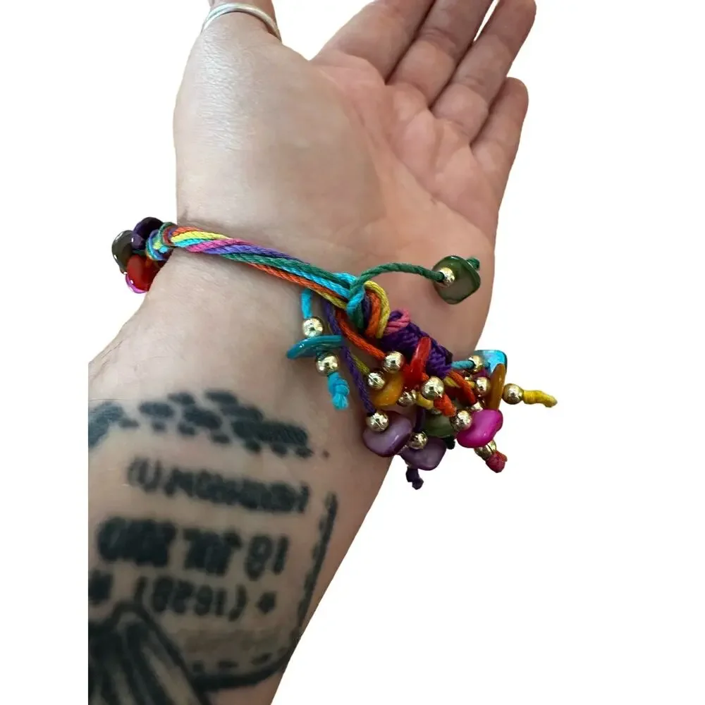 Colored Shell Adjustable Beachy Boho Bracelet
